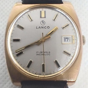 Vintage Men&#39;s watch Lanco 17 Jewels Swiss Made 70&#39;s.