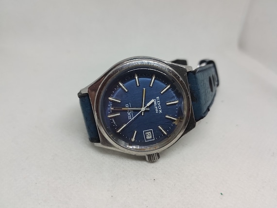 Vintage Quartz Watch EDOX Delfin Ref. 750.1002.4 Swiss 80's. - Etsy