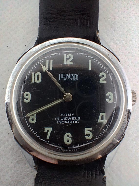 Vintage Jenny Swiss Army Watch: 17 Jewels, ST Cal. 1950/51, 70s - Etsy