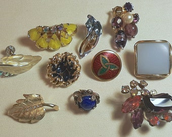 10 Vintage Single Signed Earrings for Matching
