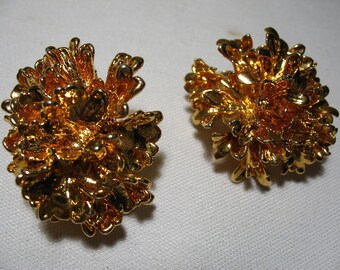 24K Gold Dipped Leaf Ear Clips