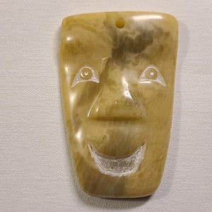 Vintage Eskimo/Inuit Speckstein Maske Anhänger