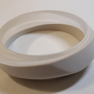 Vintage White and Clear Lucite Bangle Bracelet