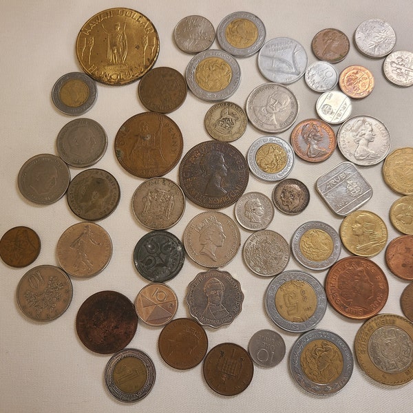 Assorted Lot of 50 International Coins