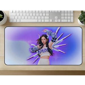 Karina デスクマット - Aespa デスクパッド ホームオフィス、ゲームルーム装飾、マウスパッド、MY、K-Pop ファン、Kpop グッズへのギフト、L XL XXL