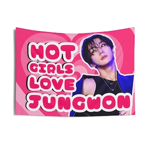Jungwon Solo Bias Wall Tapestry, Enhypen Aesthetic Room Decor, Bedroom Hanging Concert Gift, Engene Flag Art