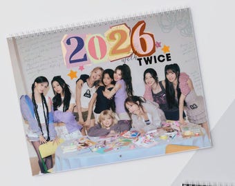 Twice 2026 Wall Calendar | KPOP 12 Months Customized Calendar for Home Office, Gift for Once Fans Decor, K-Pop Merch, Organizer Planning