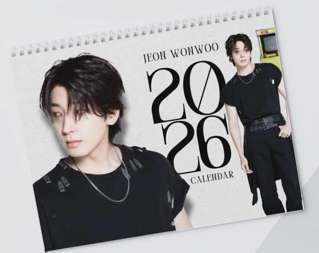 SVT Jeon Wonwoo Wall Calendar 2026 | KPOP Merch 12 Months