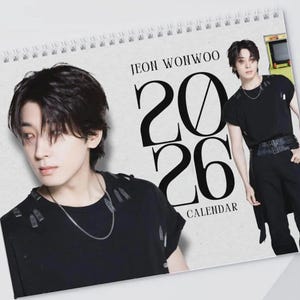 SVT Jeon Wonwoo Wandkalender 2026 | KPOP Merch 12 Monate Kalender für Home Office, Geschenk für Wonwoorideul Carat Seventeen Decor