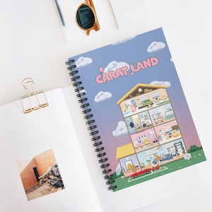 Cuaderno espiral Carat Land de SVT Miniteen - Merchandising de KPOP, cuaderno bonito, regalo para fans de Carats, papelería kawaii, diario, material escolar