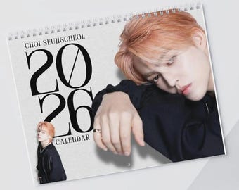 SVT SCoups Väggkalender 2026 | KPOP Choi Seungcheol Merch 12 Månader Anpassat Hemmakontor, Gåva till Couprang Carat Seventeen Dekor
