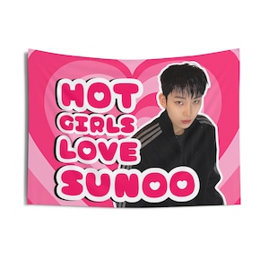 Sunoo Solo Bias Wall Tapestry, Enhypen Aesthetic Room Decor, Bedroom Hanging Concert Gift, Engene Flag Art