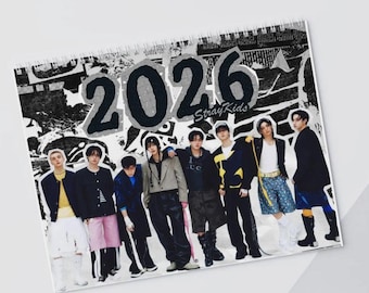 SKZ Wall Calendar 2026 | KPOP Merch StrayKids 12 Months Customized Calendar for Home Office, Gift for Stays Decor