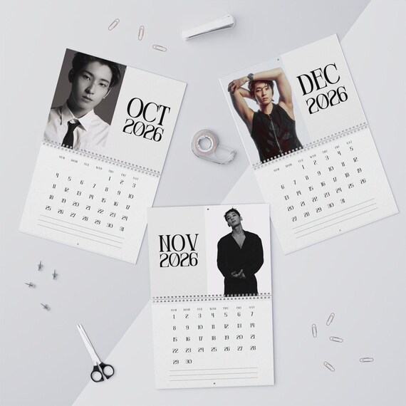 SVT Jeon Wonwoo Wall Calendar 2026 | KPOP Merch 12 Months