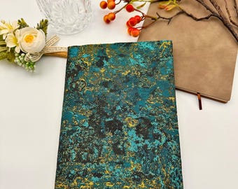 Vintage Japan Bluestone-Inspired Embroidery Book Cover|Fabric Dust Jacket|Compact Bible Cover|Book Pouch|Book Protector|Book Sleeve