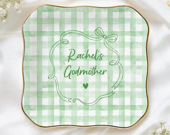 Gepersonaliseerd ringbakje voor de peetmoeder, gepersonaliseerd cadeau voor het vragen van de peetmoeder, aandenken voor de babydoop