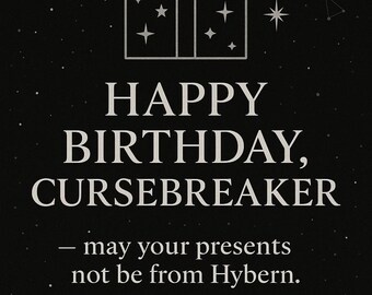 ACOTAR Birthday Card – Funny Cursebreaker Greeting – Fandom Gift for Book Lovers