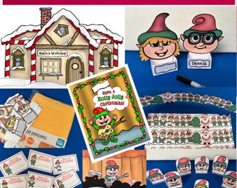 Christmas Elf 3D Santa’s Workshop Printable Craft for Kids