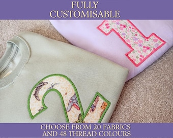 Personalised Appliqué Birthday Number Sweatshirt: Embroidered Keepsake