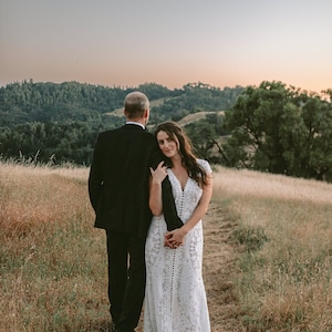 STARDUST vintage Quaker lace cotton ethical wedding dress image 6