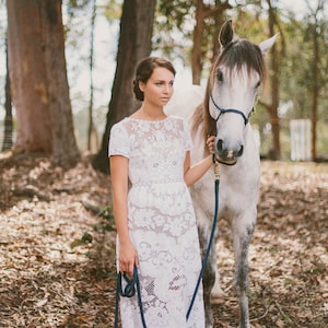 MOONDANCE vintage lace boho cotton ethical wedding dress image 1