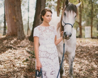 MOONDANCE - vintage lace boho ethical wedding dress