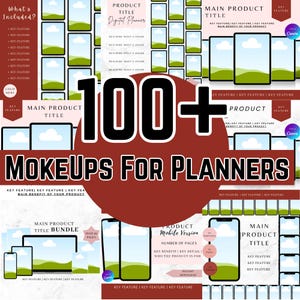 Etsy Listing Canva Templates Bundle, Etsy Mockup Planners Listings, Mockup Templates Bundle, Digital Paper Listings, Canva Drag & drop