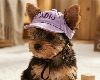 Gorra de béisbol para perro bordada a medida / Gorro minimalista personalizado para perro / Accesorios para mascotas / Atuendo adorable para perros / Regalo para mamás perrunas