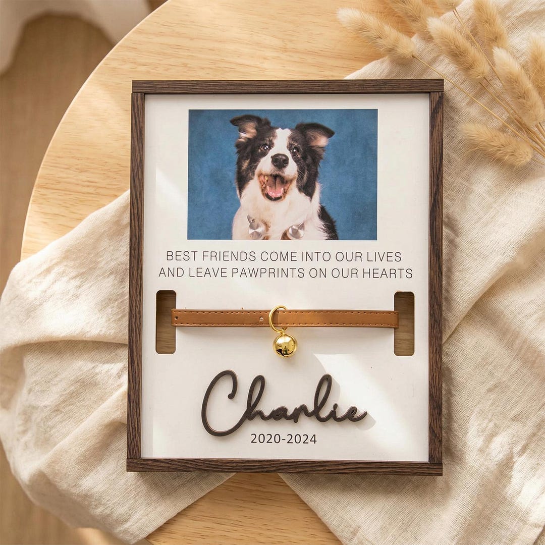 Personalized Pet Memorial Frame | Custom Dog Cat Remembrance Wood Sign ...