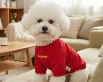 Spersonalizowana bawełniana bluza z kapturem dla psa, haftowana bluza dla zwierząt, ciepła odzież zimowa