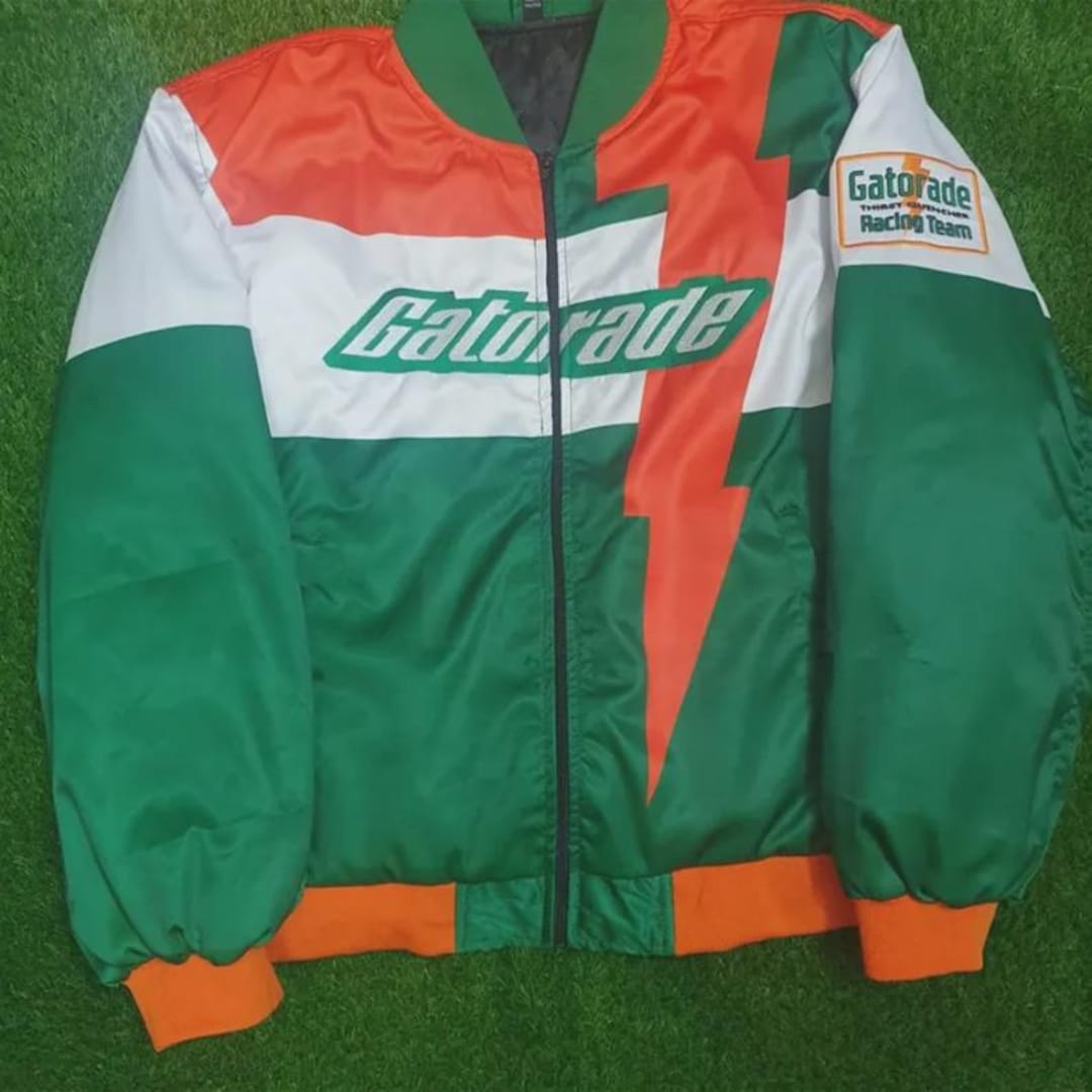Gatorade Racing Team Satin Varsity Jacket: Pink Sports Bomber - Etsy