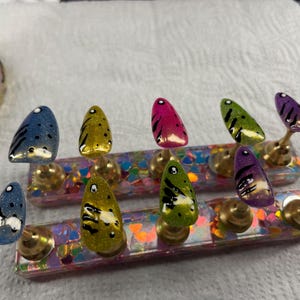 Custom neon fish gel  press on nails.