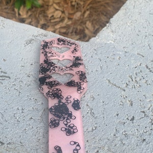 Handmade Spanking Paddle with Handcuff Glitter