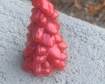 Small Pink Epoxy Resin Christmas Tree