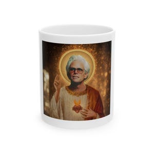 Uncle Baby Billy Jesus- Divine Humor Ceramic Mug - Saintly Coffee Cup, Funny Gift, Unique Kitchenware, Righteous Gemstones Lore