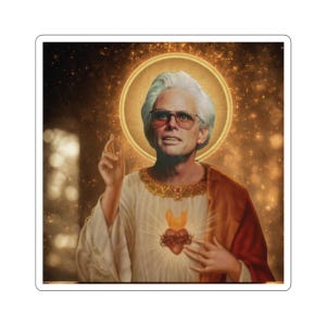 Onkel Baby Billy als Jesus Aufkleber | Gerechter Edelsteine Meme Aufkleber | Lustige religiöse Parodyl gestanzte Aufkleber, einzigartige Wanddekoration