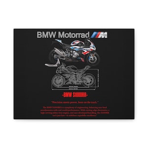 PREMIUM Motorcycle Art Canvas, Perfect Gift for Enthusiasts, Wall Decor for Bikers, BMW S1000RR Design, Unique Home Decoration
