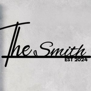 Personalized Family Name Sign,Custom Last Name Metal Wall Art,Name Metal Sign,Metal Custom Wall Sign,Custom Wall Decor,Metal Wall Art Sign