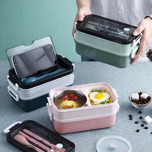 Lunch Box for Kids | Stackable Airtight Stainless Steel Bento Tiffin Container