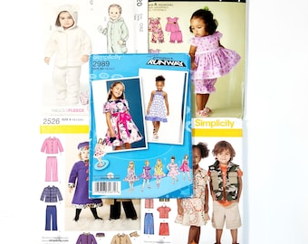 Kids Sewing Patterns | Simplicity & McCall’s | Dresses, Coats, Pajamas, Baby Rompers | Uncut Factory Folded