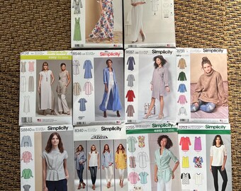 Simplicity Women’s Sewing Patterns | Dress Top Tunic Shirt Sweater | Uncut | Factory Folded