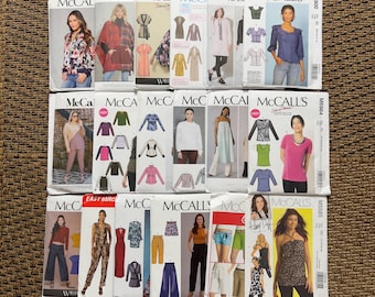 McCall's Sewing Patterns | Choose Dress, Tops, Jumpsuit, Loungewear (Uncut)