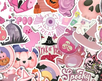Pink Halloween Vinyl Sticker Grab Bag | Pastel Goth Kawaii Decals