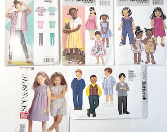 Kids Sewing Patterns | Butterick, See & Sew, New Look | Out of Print | Uncut Factory Folded