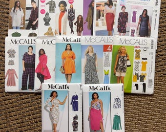 McCall's Plus Size Sewing Patterns: Dresses, Tops, Skirts, Pants (Uncut)