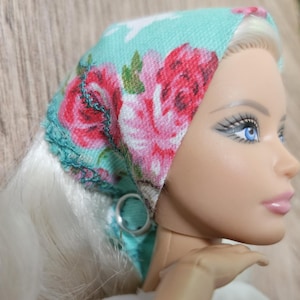 Floral Bandana Headband for 9&quot;-12&quot; fashion dolls