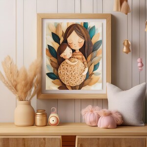 Nursery Wall Art – Sacred Geometry Flower of Life Printable for Kids' Rooms – High-Quality Digital Download