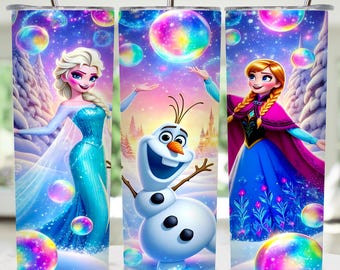 Ice Princess Tumbler Wrap PNG, 20oz Skinny Tumbler Sublimation Design, Frozen Tumbler Design, Princess Tumbler Wrap, Digital Download