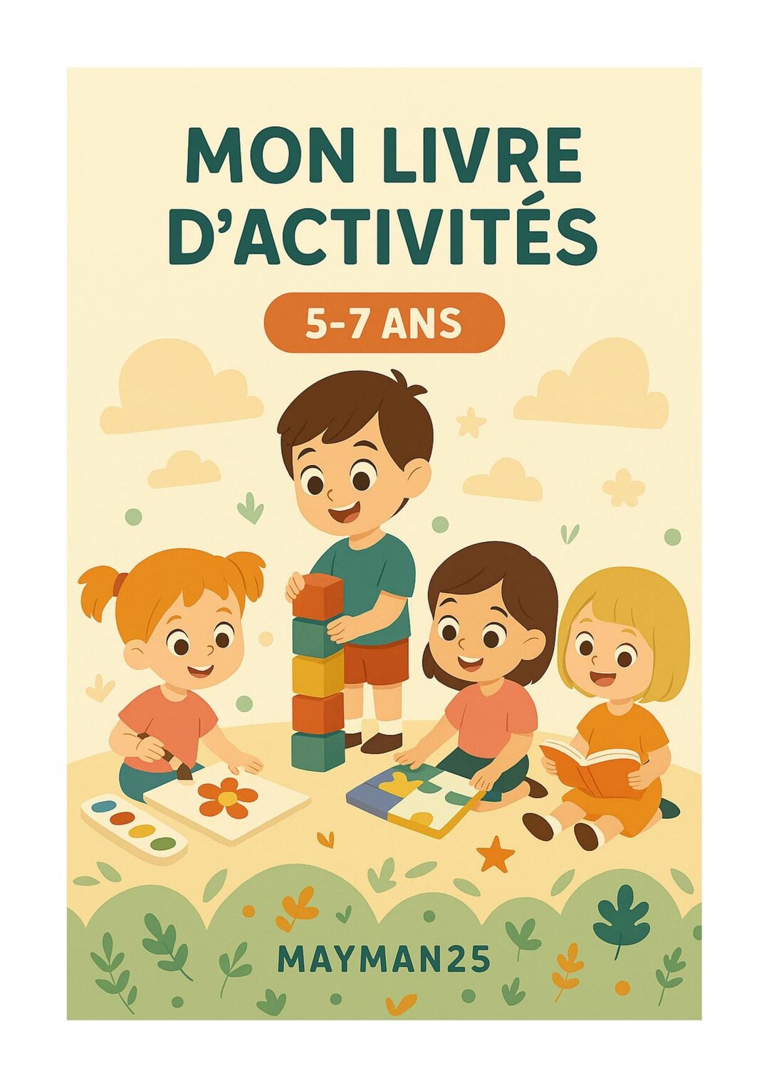 Printable PDF Activity Book • 5-7 Years Old • Coloring, Educational ...
