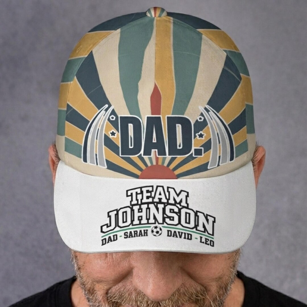 Personalized Dad Cap With Kids Names, Custom Father’s Day Hat for Dad ...